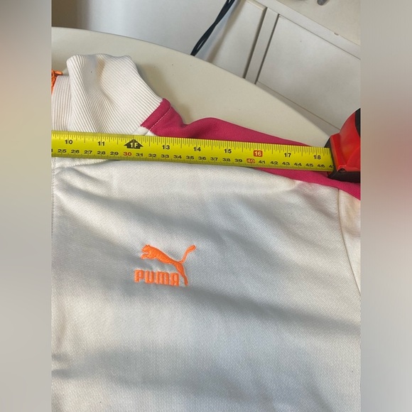 Puma Gray and Yellow Bomber Jacket with Retro Style Size M - Picture 3 of 14